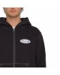 Hombre con sudadera de capucha y cremallera Volcom Workard Negra logo