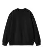Sudadera Carhartt WIP Women's Carhartt Sweat negra con logo blanco para mujer posterior