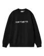 Sudadera Carhartt WIP Women's Carhartt Sweat negra con logo blanco para mujer