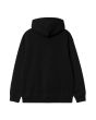 Sudadera con capucha Carhartt WIP W' Hooded Carhartt Sweatshirt negra logo blanco para mujer posterior