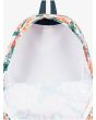 Mochila pequeña Roxy Sugar Baby Printed 16L blanca floral abierta
