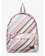 Mochila pequeña Roxy Sugar Baby Printed 16L rosa a rayas Frontal
