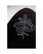 Gráfico serpiente y rosa de Skimboard de madera Summer Vibes Sessions  41 pulgadas negro