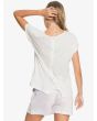 Camiseta de Manga Corta Roxy Summertime Happiness para Mujer blanca Posterior