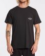Hombre con Camiseta de manga corta Billabong Surfing Goods SS negra frontal