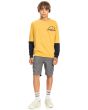 Niño con Sudadera sin capucha Quiksilver Open Spot amarilla frontal