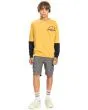 Niño con Sudadera sin capucha Quiksilver Open Spot amarilla frontal