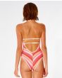 Mujer con Bañador palabra de honor Rip Curl Sun Rays One Piece Rosa posterior