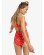 Mujer con Bañador entero Roxy PT Beach Classics Rojo con estampado floral posterior