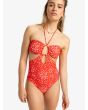 Mujer con Bañador entero Roxy PT Beach Classics Rojo con estampado floral 