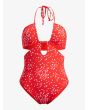 Bañador Entero Roxy PT Beach Classics Fashion One Piece Rojo Floral para mujer