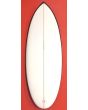 Tabla de Surf Shortboard Christenson Cafe Racer 5'8" blanca con cantos negros