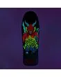 Tabla de skate Santa Cruz x Stranger Things Knox Hellfire Pit 10.07'' x 31.275'' Azul edición limitada brilla en la oscuridad