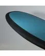 Detalle del deck azul texturizado con cantos negros de Tabla de surf Bell Allround Hybrid 8’0 en Aquatic Blue 62L