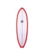 Tabla de Surf Híbrida Channel Islands Al Merrick G Skate 5'8 31,4L Blanco-Rojo-Negro cola Swallow FCS II 3 Fin deck