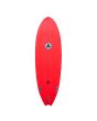 Tabla de Surf Híbrida Channel Islands Al Merrick G Skate 5'8 31,4L Blanco-Rojo-Negro cola Swallow FCS II 3 Fin bottom