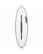 Deck blanco de Tabla de Surf Funboard JS Industries Bull Run HYFI 3.0 6'0 con round tail 35L sistema FCS II 5-fin