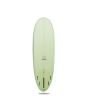 Mini Longboard Lufi Minidisk 6'8 Pastel Green con configuración de quillas FCS II (quad, single fin o 2+1)