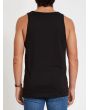 Hombre con camiseta de tirantes Volcom Stone Blanks negra posterior