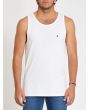 Hombre con camiseta de tirantes Volcom Stone Blanks blanca