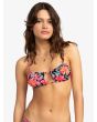 Mujer con Top de Bikini Bralette Roxy Printed Beach Classics Antracita Floral