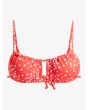 Top de Bikini Bralette Roxy PT Beach Classics Rojo Floral para mujer