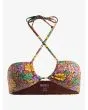 Top de Bikini Bandeau Roxy All About Sol color Root Beer All About Sol Mini para mujer