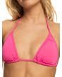 Mujer con Top de Bikini Triangular Roxy Beach Classics Rosa placa