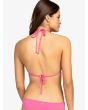 Mujer con Top de Bikini Triangular Roxy Beach Classics Rosa posterior