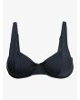 Top de bikini con aros para copa D Roxy Beach Classics Negro Antracita para mujer