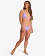 Mujer con Top de Bikini Triangular Billabong Sol Searcher Multi Violeta conjunto