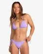 Mujer con Top de Bikini Triangular Billabong Sol Searcher Multi Violeta