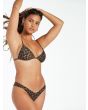 Mujer con Sujetador de bikini triangular Volcom Gone Wild estampado leopardo
