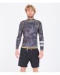 Hombre con Top de Neopreno reversible Hurley Advantage Plus 1/1 mm amarillo reverso camuflaje frontal