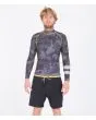 Hombre con Top de Neopreno reversible Hurley Advantage Plus 1/1 mm amarillo reverso camuflaje frontal