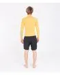 Hombre con Top de Neopreno reversible Hurley Advantage Plus 1/1 mm amarillo posterior