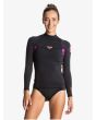 Mujer con chaqueta de neopreno Roxy Syncro 1mm Wetsuit Top en negro