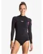 Mujer con chaqueta de neopreno Roxy Syncro 1mm Wetsuit Top en negro