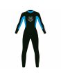 Traje de neopreno con cremallera en la espalda Kohala 3mm negro y azul para mujer