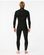 Hombre con traje de neopreno sin cremallera Rip Curl 5/3mm E-Bomb Negro posterior