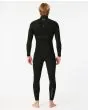 Hombre con traje de neopreno sin cremallera Rip Curl 5/3mm E-Bomb Negro posterior