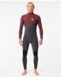 Hombre con Traje de Neopreno sin cremallera Rip Curl Flashbomb 4/3mm Zip Free Maroon 