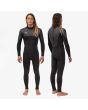 Hombre con traje de surf Vissla 7 Seas 4/3mm Full Back Zip Black Smoothie