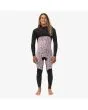 Hombre con traje de neopreno con cremallera en el pecho Vissla Seven Seas 4/3mm Negro interior