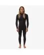 Hombre con traje de neopreno con cremallera en el pecho Vissla Seven Seas 4/3mm Negro