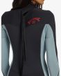 Mujer con Traje de Surf con Cremallera en la Espalda Billabong 4/3mm Foil Washed Black Back Zip