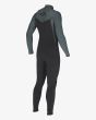 Traje de surf con cremallera en el pecho Billabong 5/4mm Revolution Antique Black para hombre posterior derecha