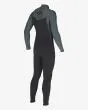 Traje de surf con cremallera en el pecho Billabong 5/4mm Revolution Antique Black para hombre posterior derecha