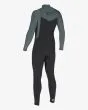 Traje de surf con cremallera en el pecho Billabong 5/4mm Revolution Antique Black para hombre posterior izquierda