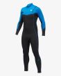 Traje de surf con cremallera en el pecho Billabong Absolute 4/3mm azul y negro para hombre izquierda